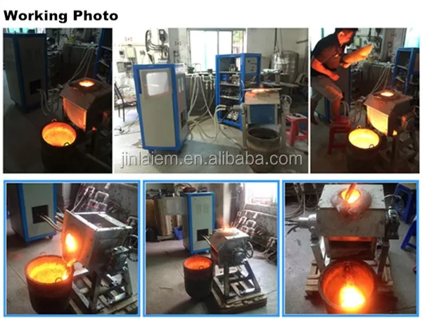 Fast Smelting Steel Silver Copper Aluminum Iron Metal Induction Gold Melting Machine (JLZ-45)