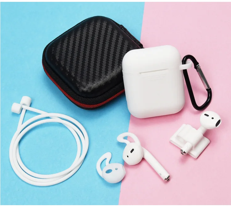 

6 IN 1 Kit For AirPods Case Accessories Kits Protective Silicone Case Airpod with Ear Hook Grips