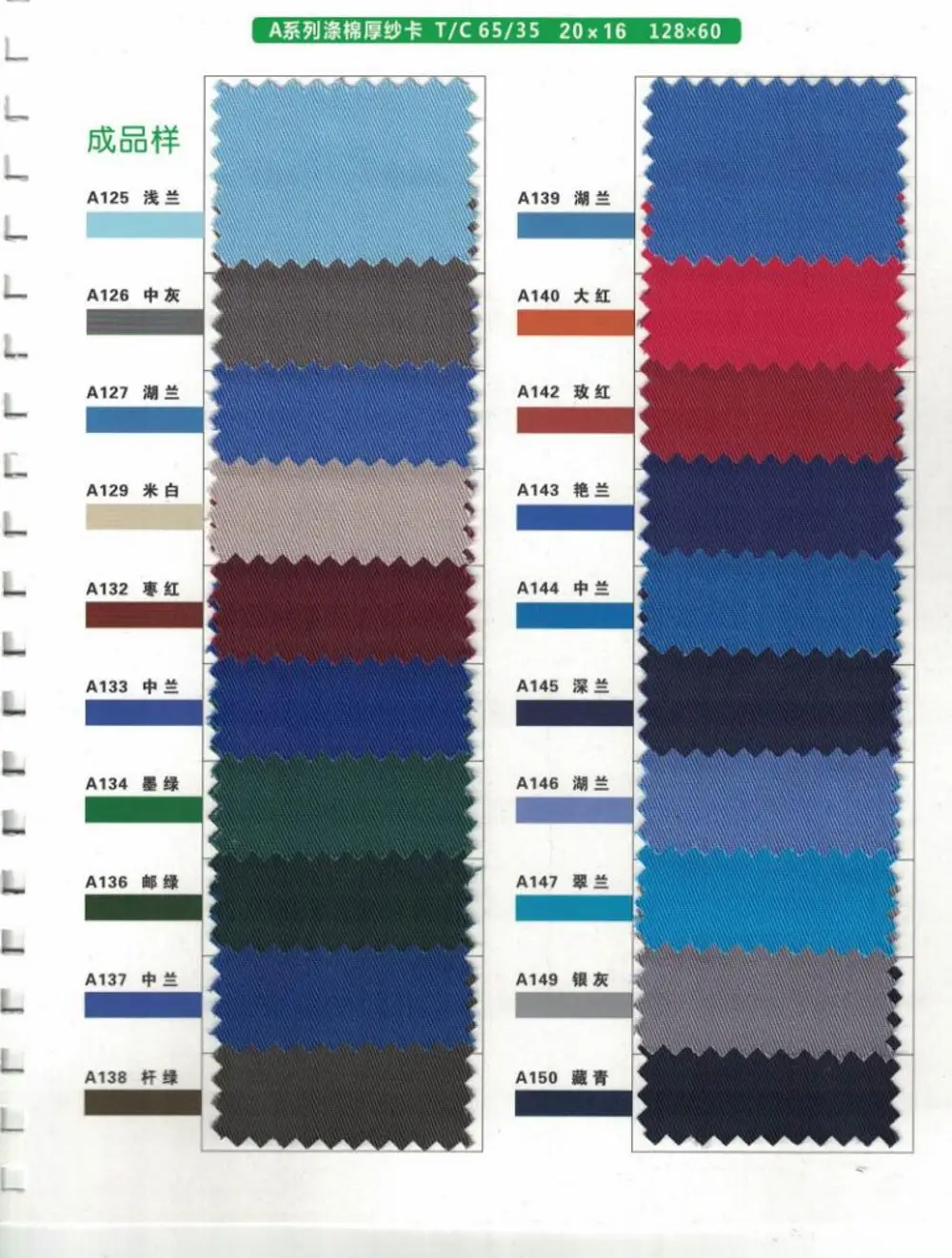 
T/C polyester/cotton blend workwear fabric 