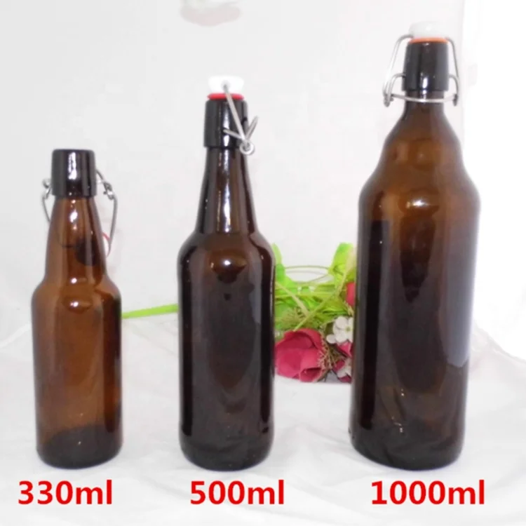 Download High Quality 330ml Swing Top Beer Bottle/glassflip Top Bottle For Wine /amber Glass Swing Top ...