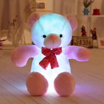 Hot Selling Colorful Led Light Up Teddy Bear Toy Custom Plush Bear Toys ...