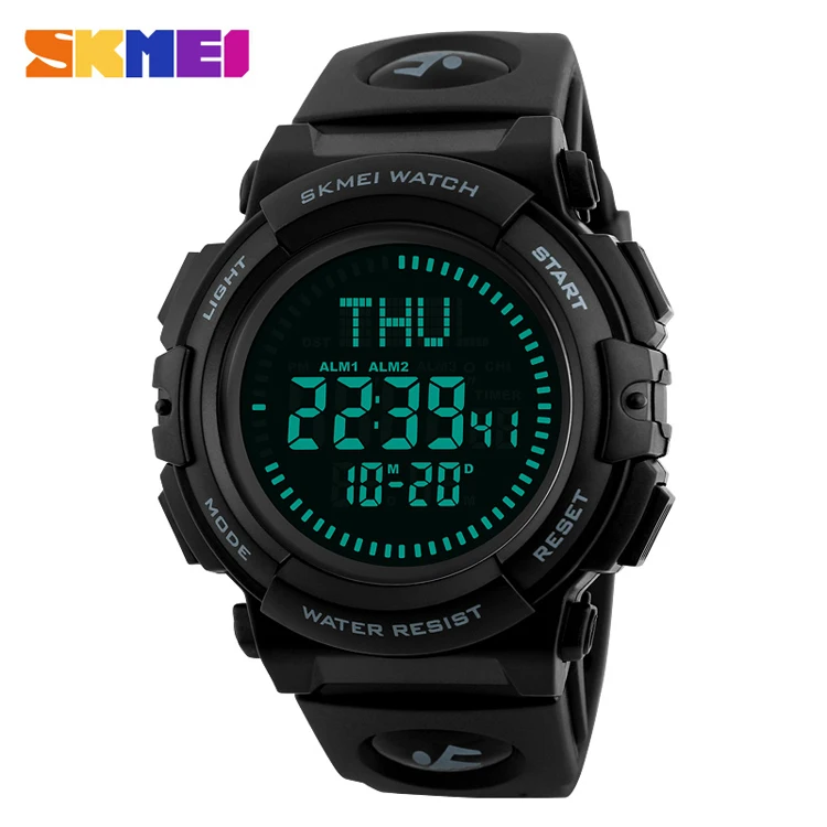 

1290 SKMEI Men Compass Sports Watch Countdown Summer Time LED Digital Military Multifunction Wrist watches