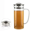 Pyrex glass pitcher transparent water carafe with infuser lid 1000ML
