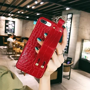 Luxury Ladies Wrist Strap Leather Mobile Back Cover For Iphone Xr