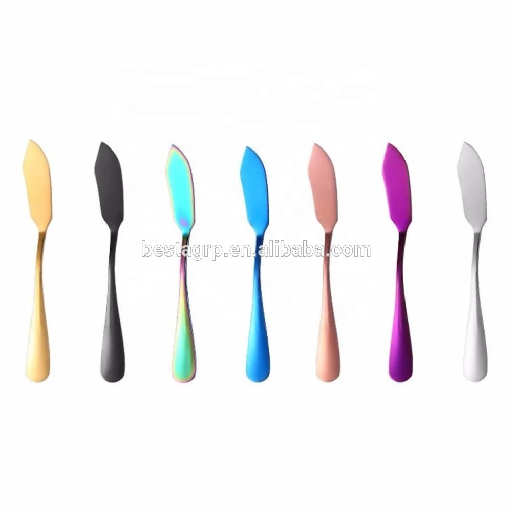 

Stainless steel mini butter spread knife, Silver or gold