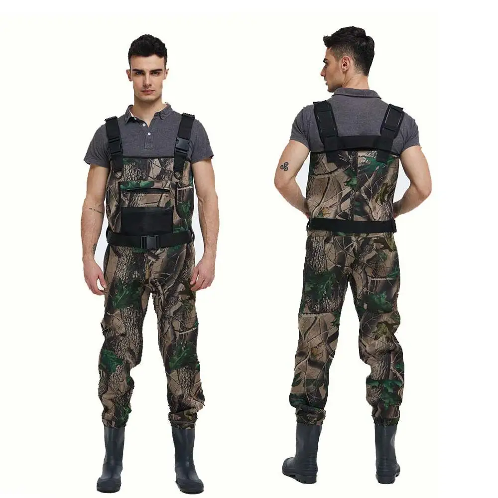 
5mm 7mm womens pink camo neoprene chest wader boots fishing waders for man 