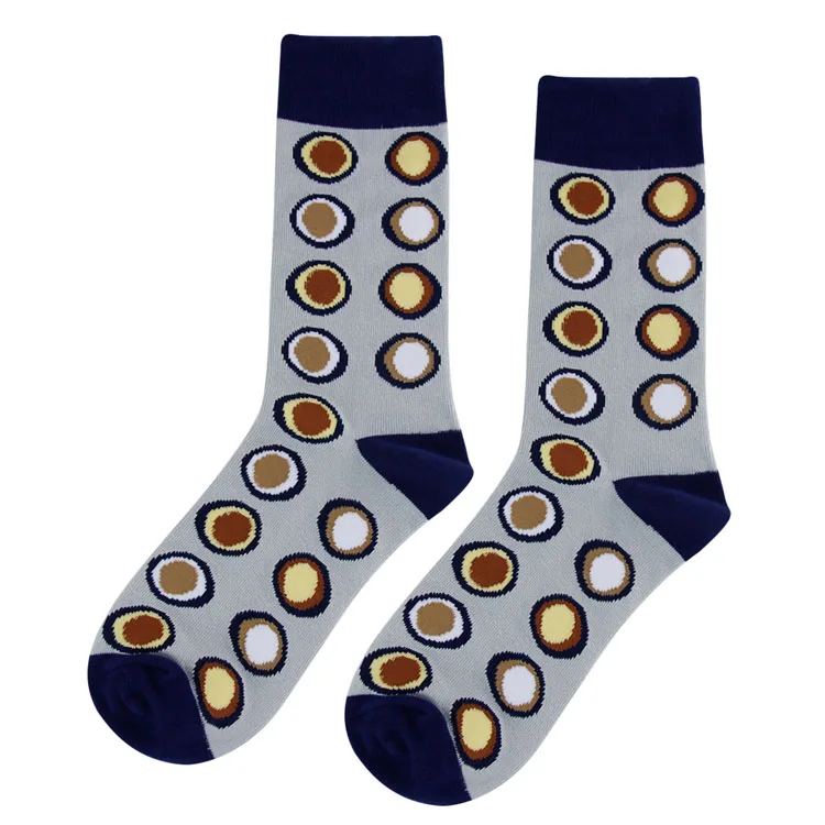 Fancy private label custom cotton dress man sock