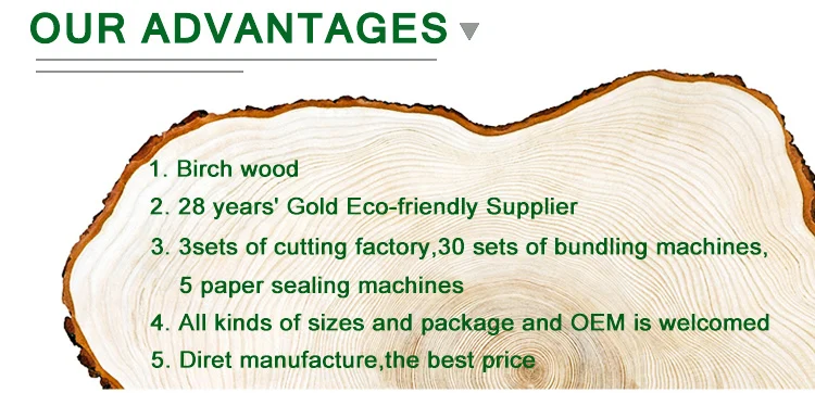 Food Grade White Birch Hot Sale Cheap Custom  Wood Round Bar  Sticks