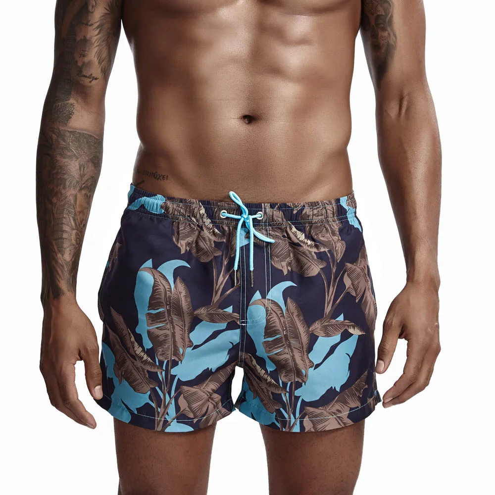 

Wholesale Adult Swim Trunks Floral Beach Clothes Men Quick Dry Male Swimwear Beachwear Men's Polyester Shorts Playa Hombre