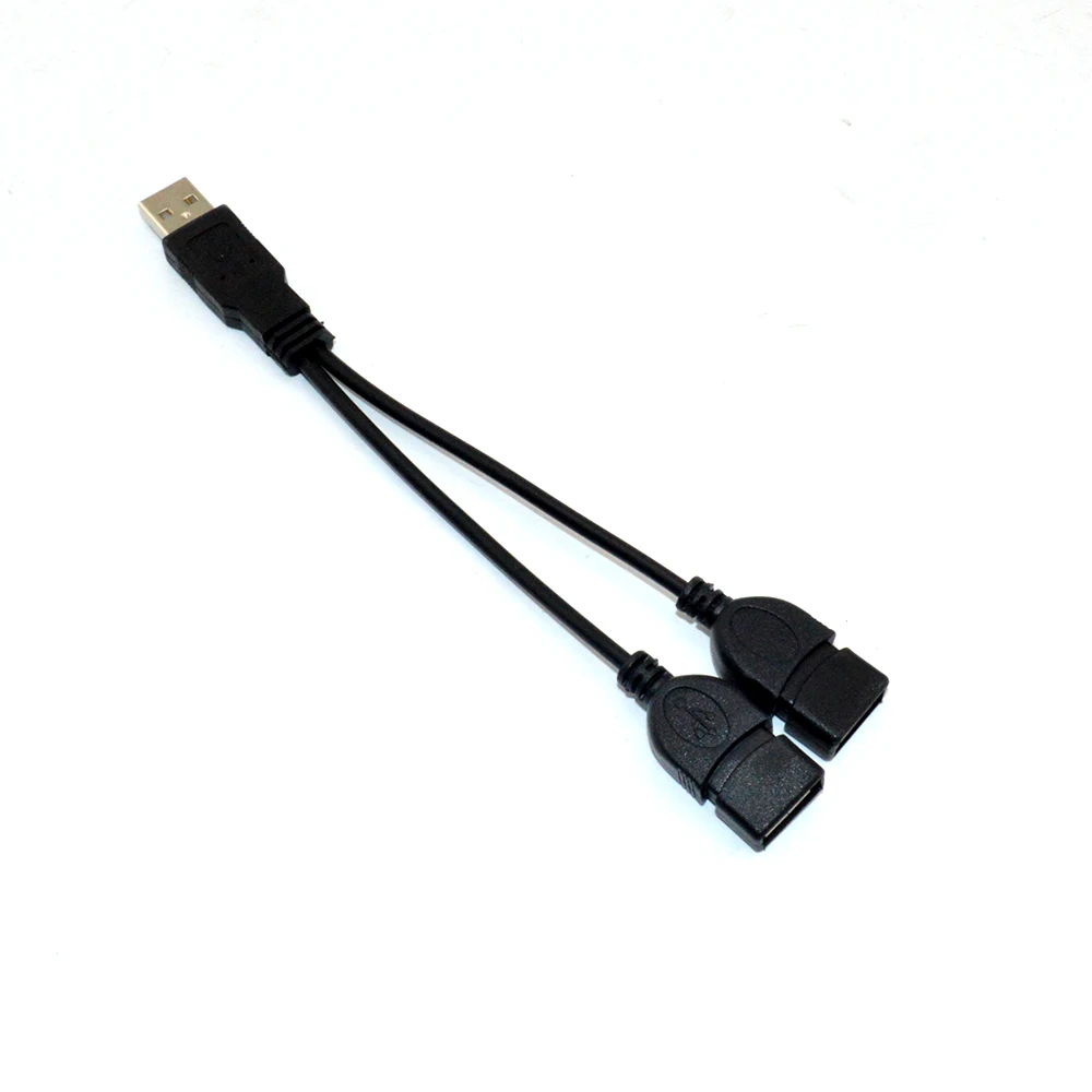Short Charging Usb Y Cable Splitter 1 Male 2 Female Extension Type 2.0