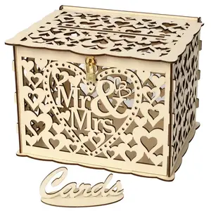 Image of Factory price Wedding Money Box with Lock Card Sign Gift Box