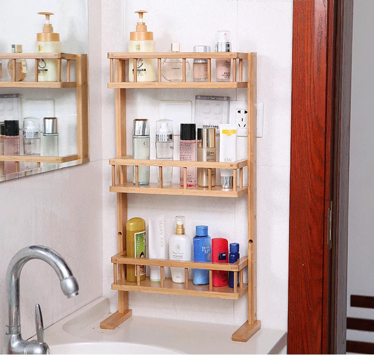 4 tier bamboo fridge storage rack