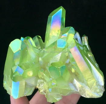 Wholesale Beautiful Cyan Crystal Cluster Decorations For Sale