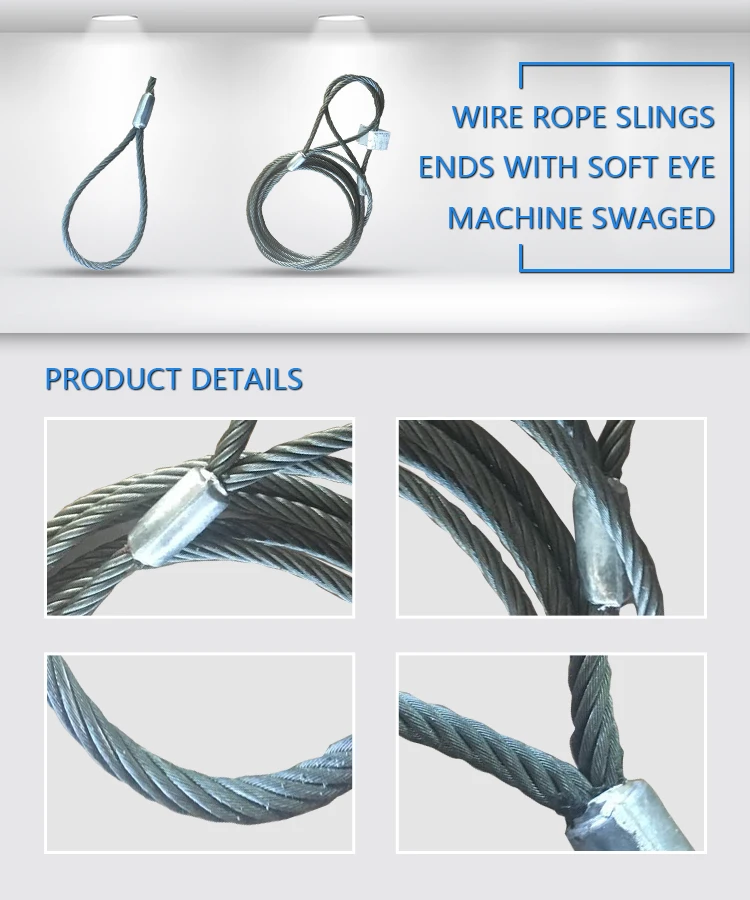 Heavy Load Capacity Lifting Wire Rope Sling/steel Wire Rope Cargo Net