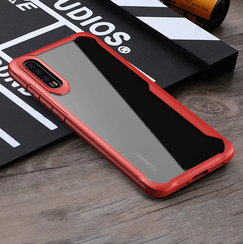 

Hybrid hard acrylic case  tpu bumper case clear back