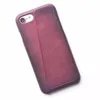 leather phone case for iPhone 8 case leather two tone purple, supports wireless charging (Qi), slim-fit wallet case