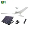 Remote Control Day Night Cooling with Lighting Solar Roof Fan Sunny Attic Air Ventilation Tools 60'' Modern DC AC Ceiling Fan