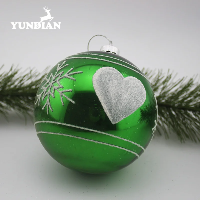 Factory Wholesale Coloured Green Christmas Glass Ball For 