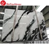 Decorative panda white marble walling bathroom flooring tile,bookmatched marble slab
