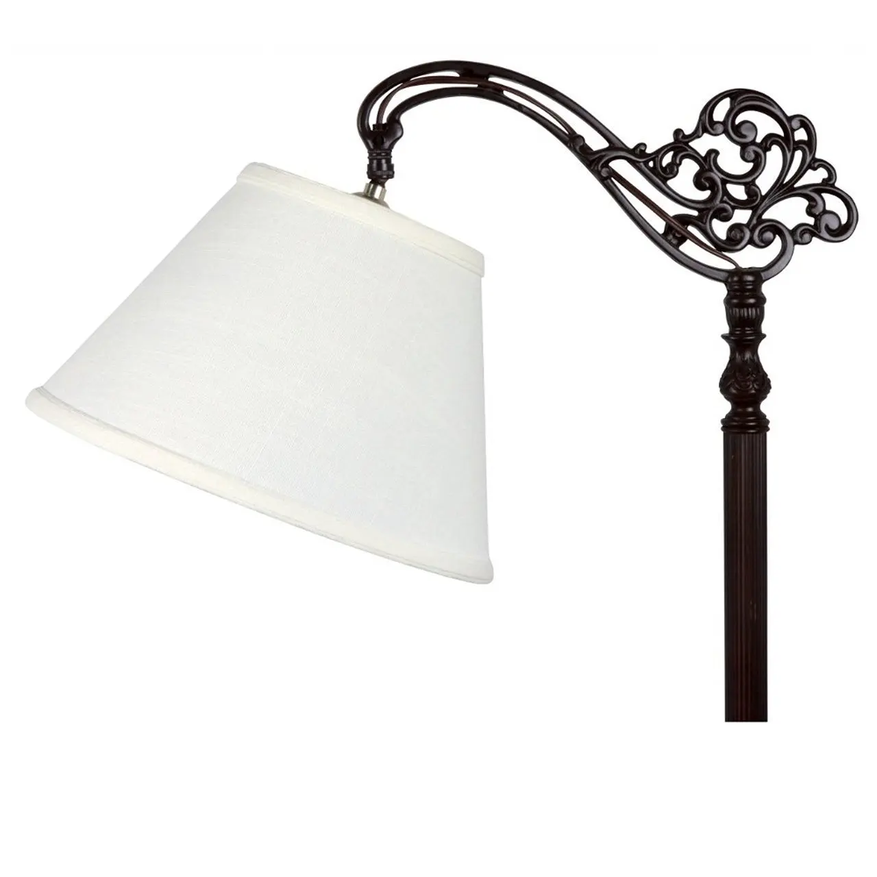 Upgradelights 12 Inch White Linen Washer Fitter Lamp Shade Replacement 6x12x8
