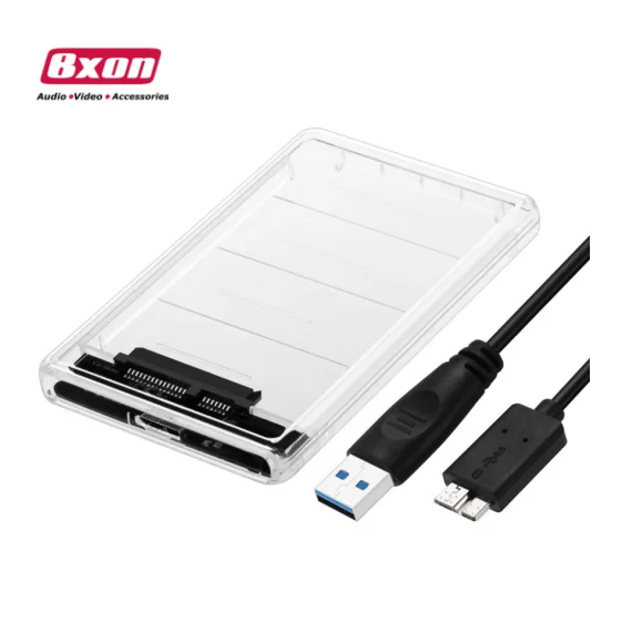 

Hard Drive USB3.0 SATA External  HDD SSD Enclosure Box Transparent Case