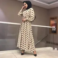 

Women Islamic Clothing Muslim Wear Women Polka Dot Dress