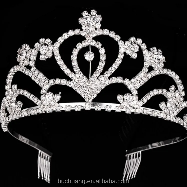 

Free Shipping Fashionable Tiara Rhinestone Crown Wedding Bridal Hair Accessories PearlCrowns Alloy Headbands Tiaras, Picture