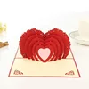 Love Heart paper 3D Popup Greeting Cards Wedding Invitation Greeting Cards Anniversary
