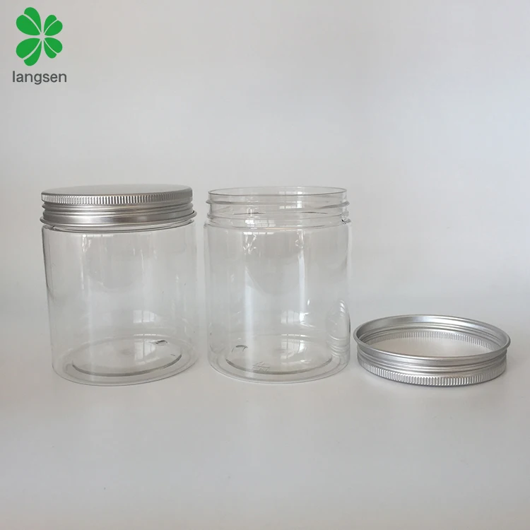 250g Ml Pet Plastic Jar Transparent With Aluminum Lid Clear For Dry Food Face Cream Pomade Seal Private Label 250 Grams Buy 250ml Clear Jar Jar For Dry Food Jar With Private Label Product On Alibaba Com