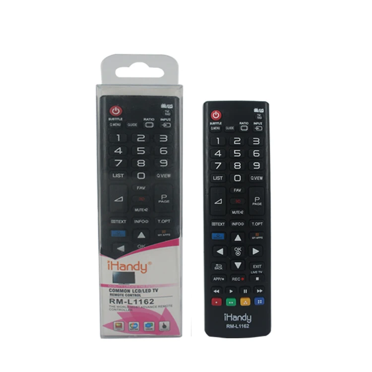 

REPLACEMENT REMOTE CONTROL iHandy RM-L1162 USE FOR LG TV REMOTE UNIVERSAL IR CONTROLLER REMOTE CONTROL, Black