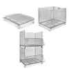 Warehouse folding steel storage cage/roller container