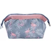 Logo printed custom outdoor travel dedicated cosmetics toiletries packaging bag canvas zipper storage bag