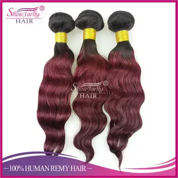 100 Human Hair Brands Burgundy Remy Hair Weave Natural Virgin Type