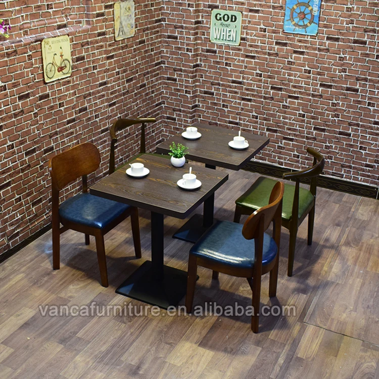 Restaurant Walnut Wooden Dining Table And Chairs Set Furniture Buy