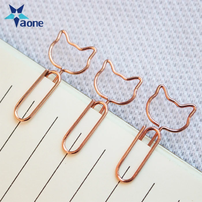 New Cute Kawaii Flat Metal Rose Gold Cat Design Paper Clip Creative Bookmark School Stationary Office Clips Buy Cat Paper Clip Flat Metal Paper Clip Paper Clip Bookmark Product On Alibaba Com