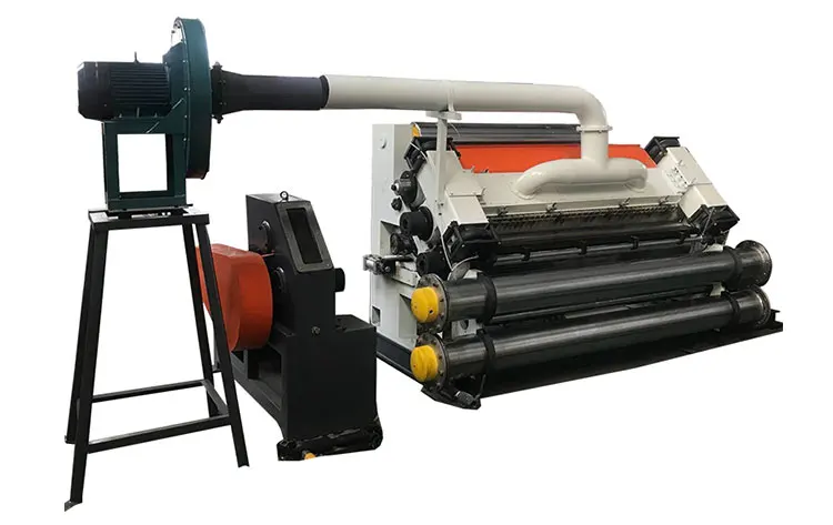 Hig performance fingerless type single facer corrugated machine for 2 ply cardboard