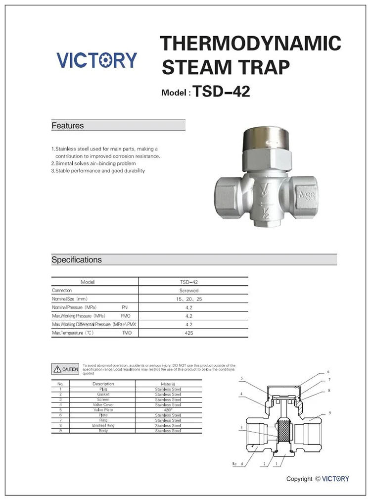 High Pressure Thermodynamic Steam Trap Vapor Trap Buy Sarco Steam