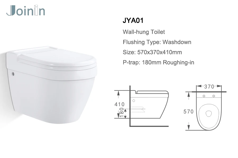 JOININ chaozhou Sanitary Ware Bathroom Water Closet Ceramic Wc Wall Hung Toilet JYA01