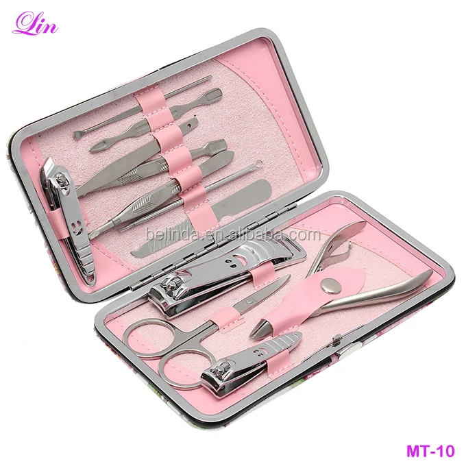 

Free Shipping by DHL/FEDEX/SF Stainless Steel Nail Care Manicure set, Color