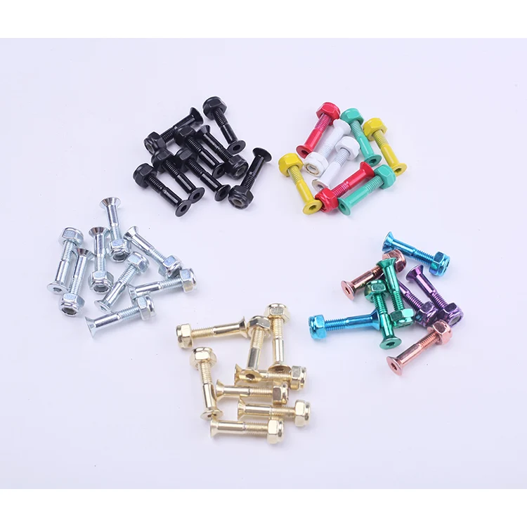 Pro Skateboard Hardware For Skateboard Trucks 1 Inch Allen Head Silver