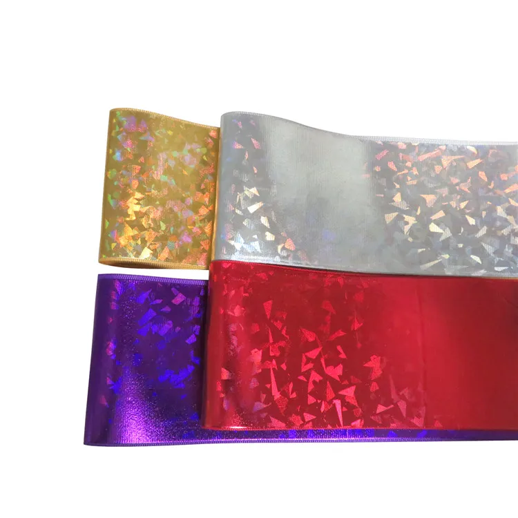 

3 inch () solid grass hologram grosgrain ribbon many color for choose, 196 colors for choose