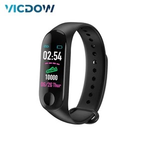 2019 Trend Fitness Smart Wristband Heart Rate Monitor Color Wristband Bracelet Pedometer Activity Tracker M3
