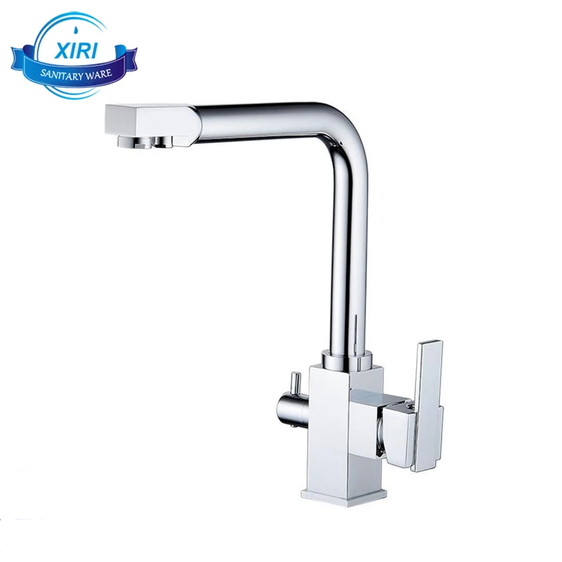 Dual Handle Kitchen Sink Faucet Brass Healthy Faucet 3 Way