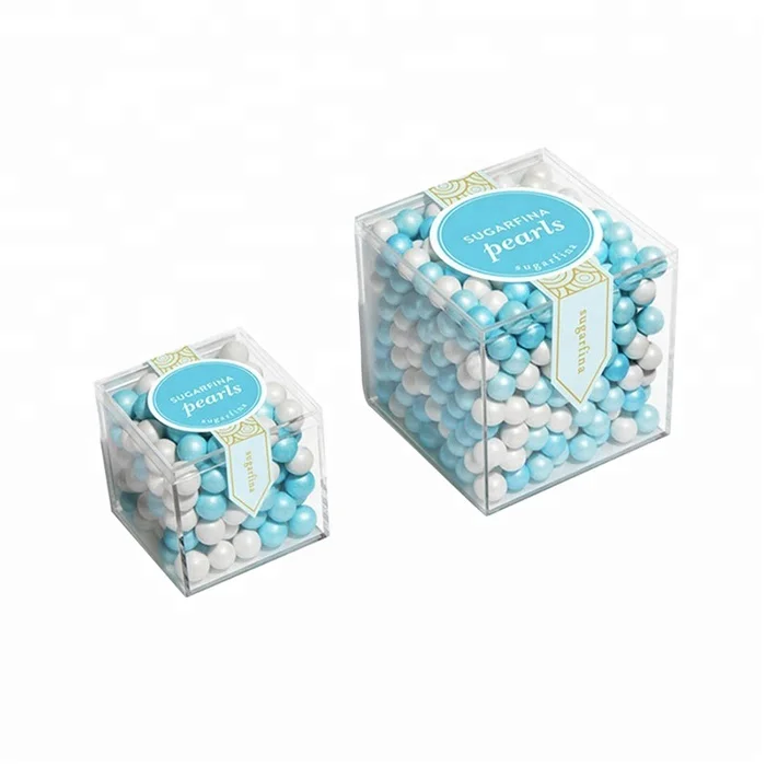 

3"x3"x3" square acrylic candy cube acrylic wedding favor box