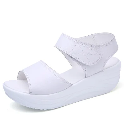 

Women Wedge Platform Sandals Elastic Ankle Strap Sandals