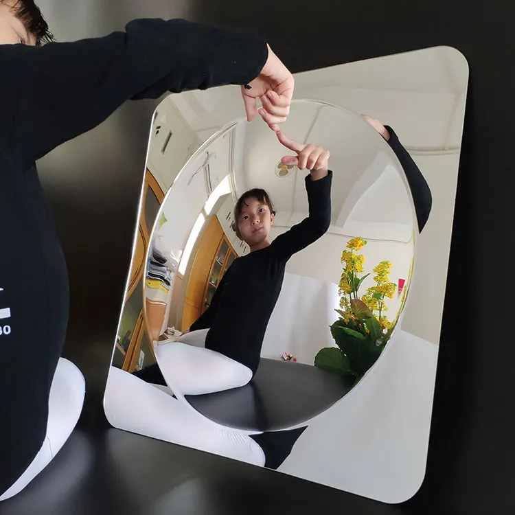 Novel 180 Degree Convex Mirror Kids Toy Acrylic Distorting Mirror For