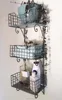 Rustic French Vintage Industrial Style Triple metal Shelf Unit for home&garden