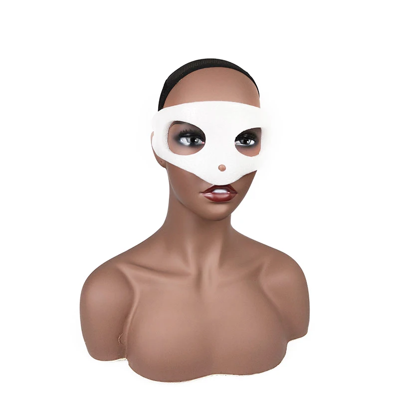 

PVC Head Mannequin Half Body Female Mannequin Head with Shoulders Wig Mannequin Heads With Shoulder, Black