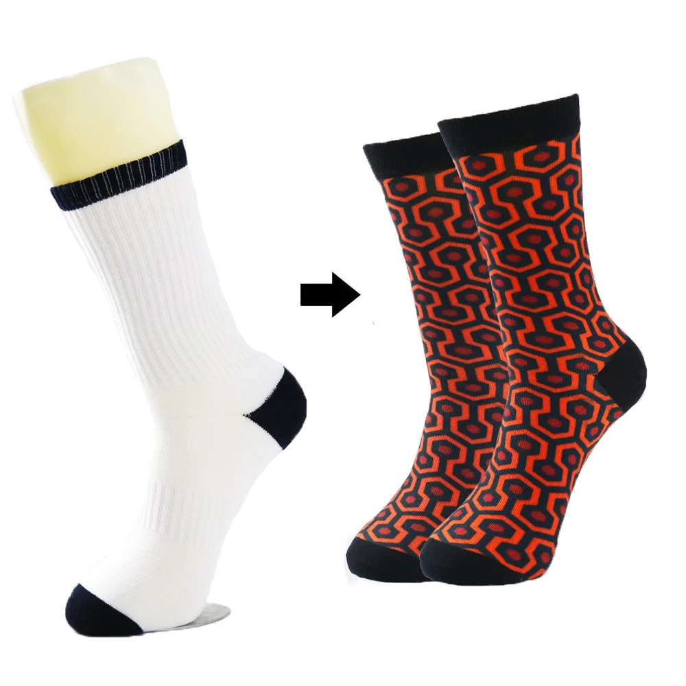 

Wholesale Custom Sport Man Printed Blank White Socks For Sublimation