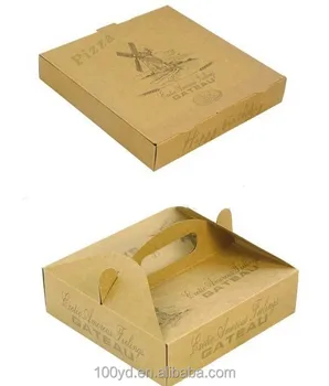 2017 new design kraft paper pizza box with handle buy brown kraft handle box template